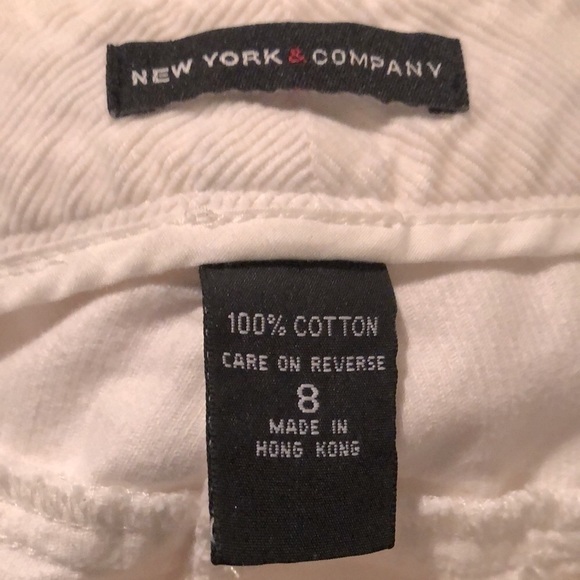 New York & Company Ivory Corduroy Pants - Picture 3 of 3
